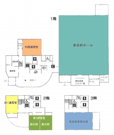 三条市勤労青少年ホーム平面図